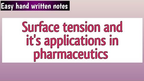 Surface tension and its applications in pharmacy | urdu lecture | learn with aroosa waheed