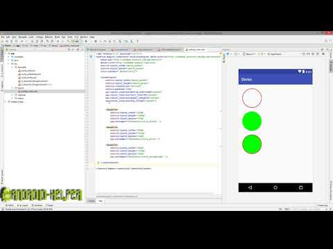 Define a CIRCLE shape in an Android xml drawable file