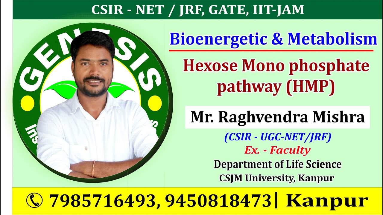 Hexose Mono phosphate pathway (HMP). CSIR-UGC-NET/JRF LIFE SCIENCE,GATE,DBT,ICMR