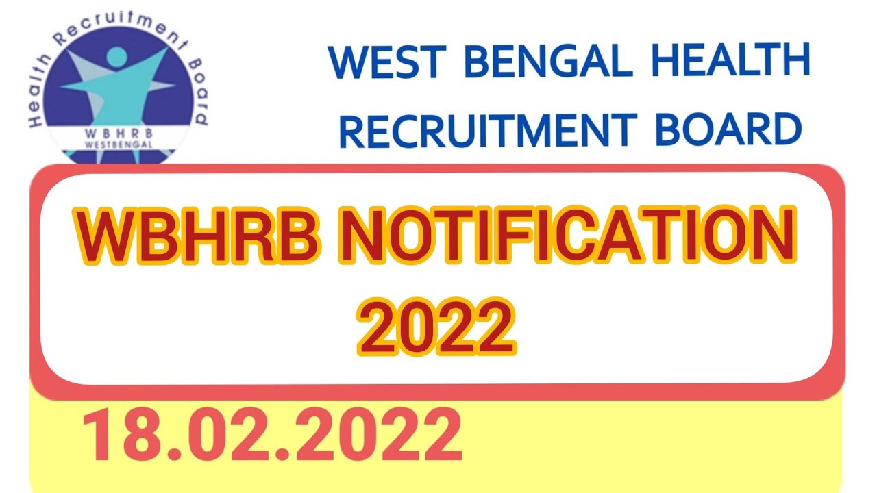 WBHRB NOTICE 2022|WBHRB PHARMACIST NOTICE 2022|WBHRB PHARMACIST NEW UPDATE 2022