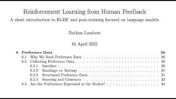 Chapter 6: Preference Data - RLHF Book by Nathan Lambert - 16.04.2025