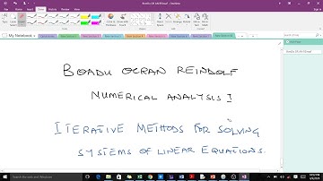 Introductory lesson to iterative methods in solving systems of linear equations