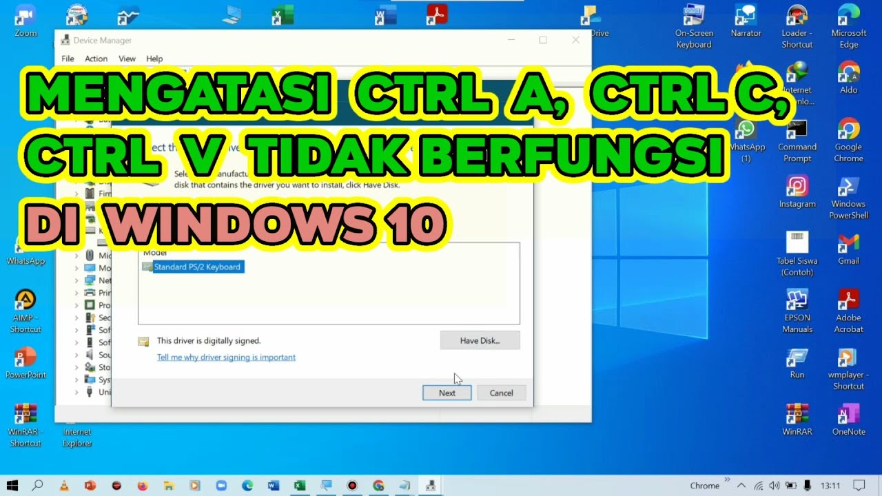 Mengatasi CTRL A, CTRL V, CTRL C Tidak Berfungsi di Win 10 YouTube