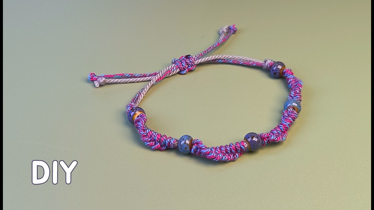 Браслет макраме своими руками быстро и легко | Идеально для новичков