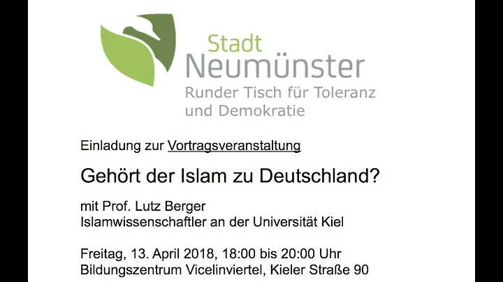 Gehrt der Islam zu Deutschland?    Prof.Lutz Berge...