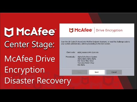 McAfee Center Stage: MDE Disaster Recovery