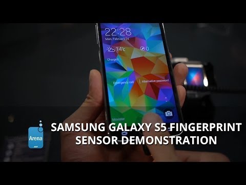 Samsung Galaxy S5 fingerprint sensor demonstration