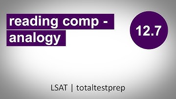 12.07 - Reading Comprehension Questions - Analogy Questions