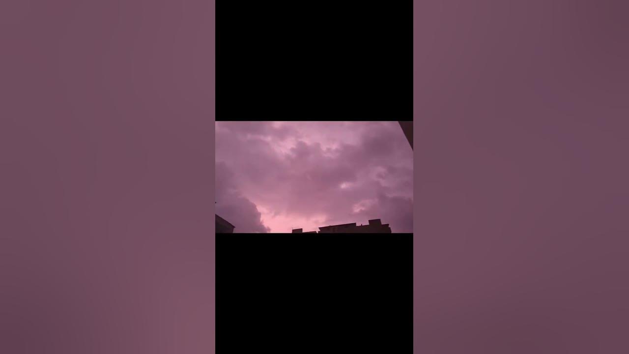 beautiful evening with birds chirping around -with pink sky 💗