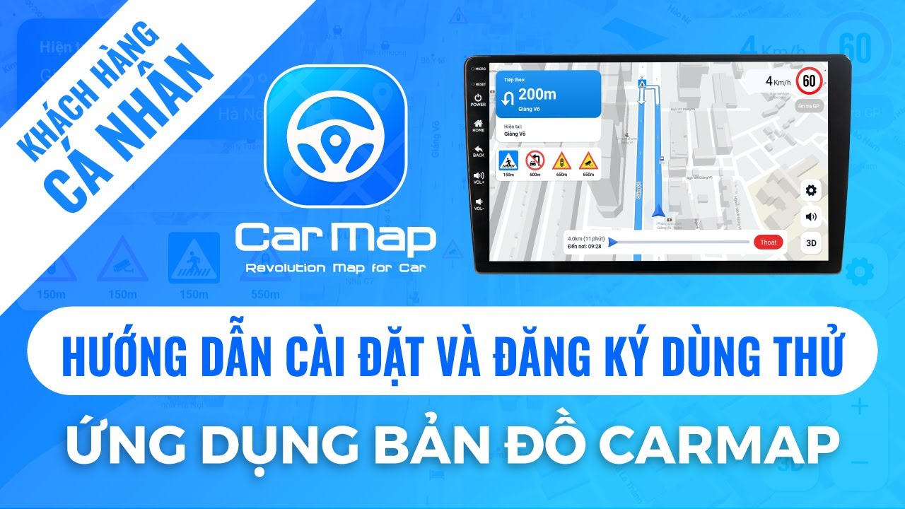 Hướng dẫn cài đặt & Đăng ký dùng thử CarMap dành cho khách hàng cá nhân