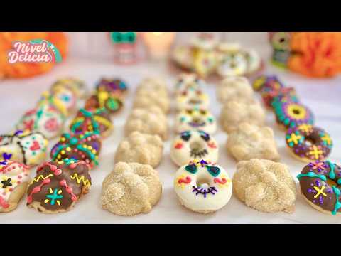 5 Ideas de POSTRES de DA de MUERTOS para VENDER desde CASA  Mini donas y galletas de PAN de muerto