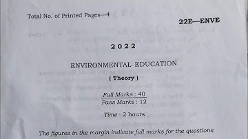 2022 Environmental Education paper AHSEC || EVS common questions class 11 AHSEC ||  #ahsec#2023final