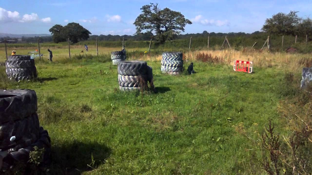 Outpost Paintball Tyre Zone shoot out YouTube