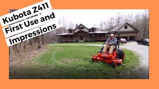 #178 Kubota Z411 Zero Turn First Use and Impressions