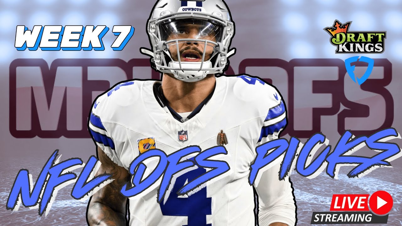 NFL Week 7 Live Stream Draftkings & FanDuel DFS Picks