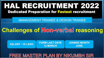 HAL MT & DT EXAM PREPARATION 2022 | FREE MASTER PLAN - REASONING TEST