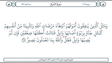 سورة البقرة / الآية 265 / محمود الخليل الحصري
