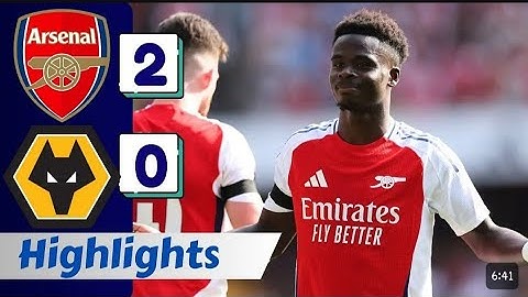 Arsenal vs Wolves 2 0    Highlights   All Goals    Premier League 24 /25
