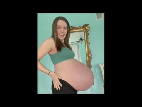 HUGE Pregnant Triplet Belly