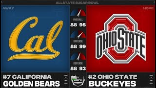 SFA Season 11 CFP Sugar Bowl: #7 California (12-1) vs #2 Ohio State (12-1) Highlights