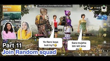 PART 11 | FOX HAMZA JOIN A RANDOM SQUAD OF GIRLS LIKE BOT😂 | FOX GAMING | PUBG MOBILE