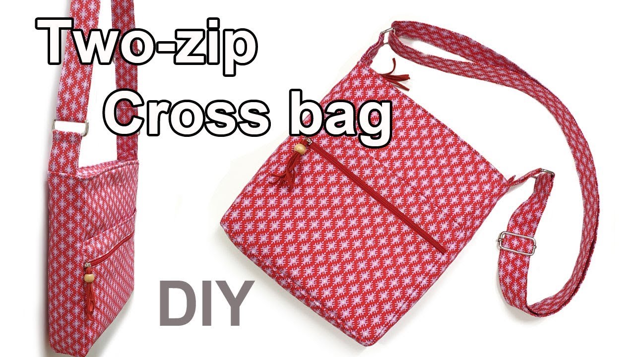 DIY Two-zip cross bag/Cross bag tutorial/가방 만들기/크로스백 만들기/ Kreuztasche machen