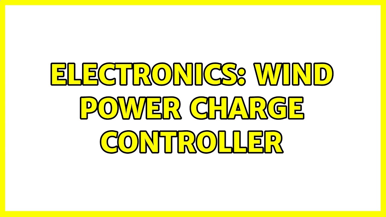 Electronics Wind power charge controller YouTube