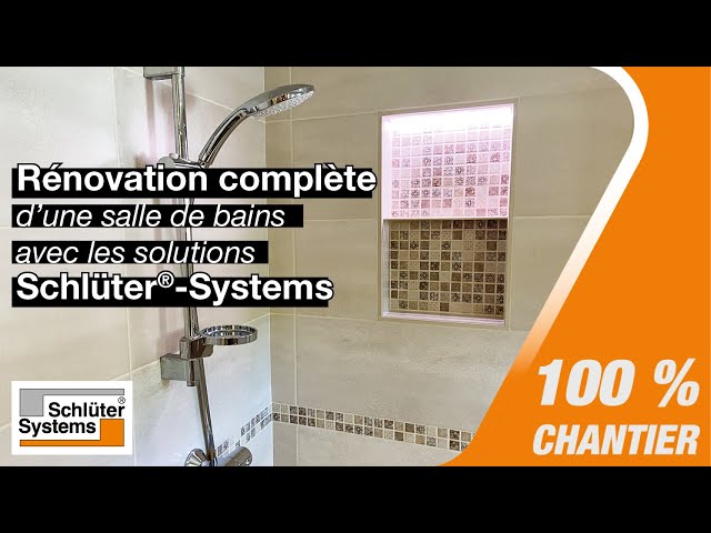 Rénovation d'une salle de bains sur support bois avec les solutions  Schlüter-Systems 