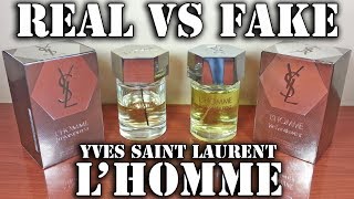 Fake vs Real Yves Saint Laurent L'Homme Le Parfum 