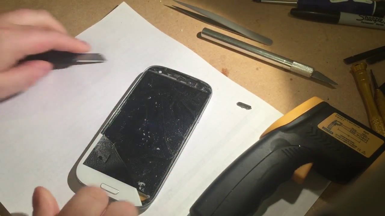 Glass ONLY repair replacement on a Samsung galaxy s3 or s4 NOTHING left out