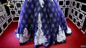 Váy cưới sắc xanh pha ren sang trọng | Chụp Ảnh Cưới Chuyên Nghiệp Tại HCM