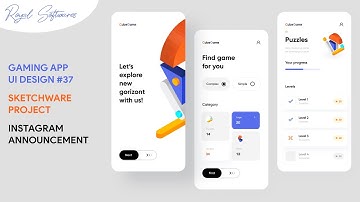 Sketchware Project || Design 37 || Royal Softwares || Gaming App Ui Design || App Ui Design Trend