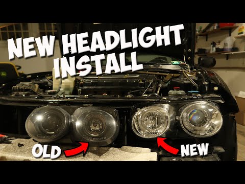 Halo LED Headlight Install Integra!