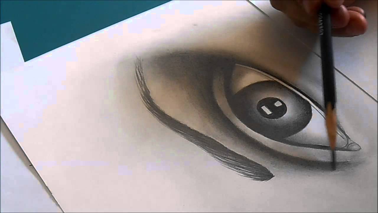 Dibujo de un ojo con claroscuro tonal a lápiz 4/5 - thptnganamst.edu.vn