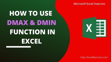 how to use DMAX & DMIN function in excel. #DMAX || #DMIN
