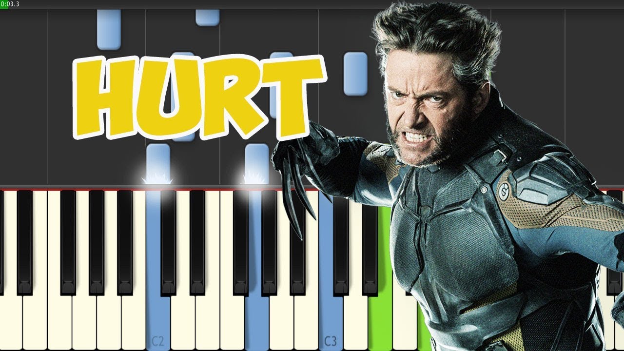 🎹 wolverine 3 - hurt (Piano Tutorial Synthesia)❤️♫