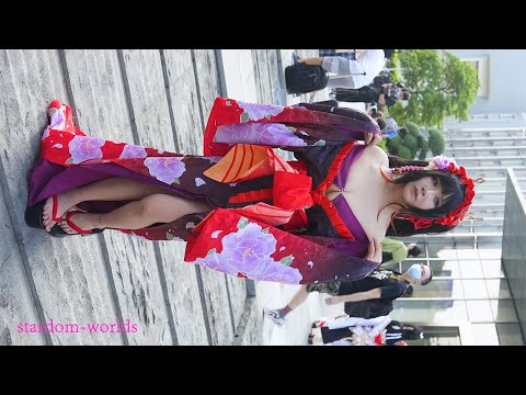 24届广州萤火虫漫展d3-71 DATE A LIVE Cosplay阴阳师妖刀姬樱雨刀舞 コスプレ コミケ 陰陽師 约会大作战时崎狂三？抱走莫子