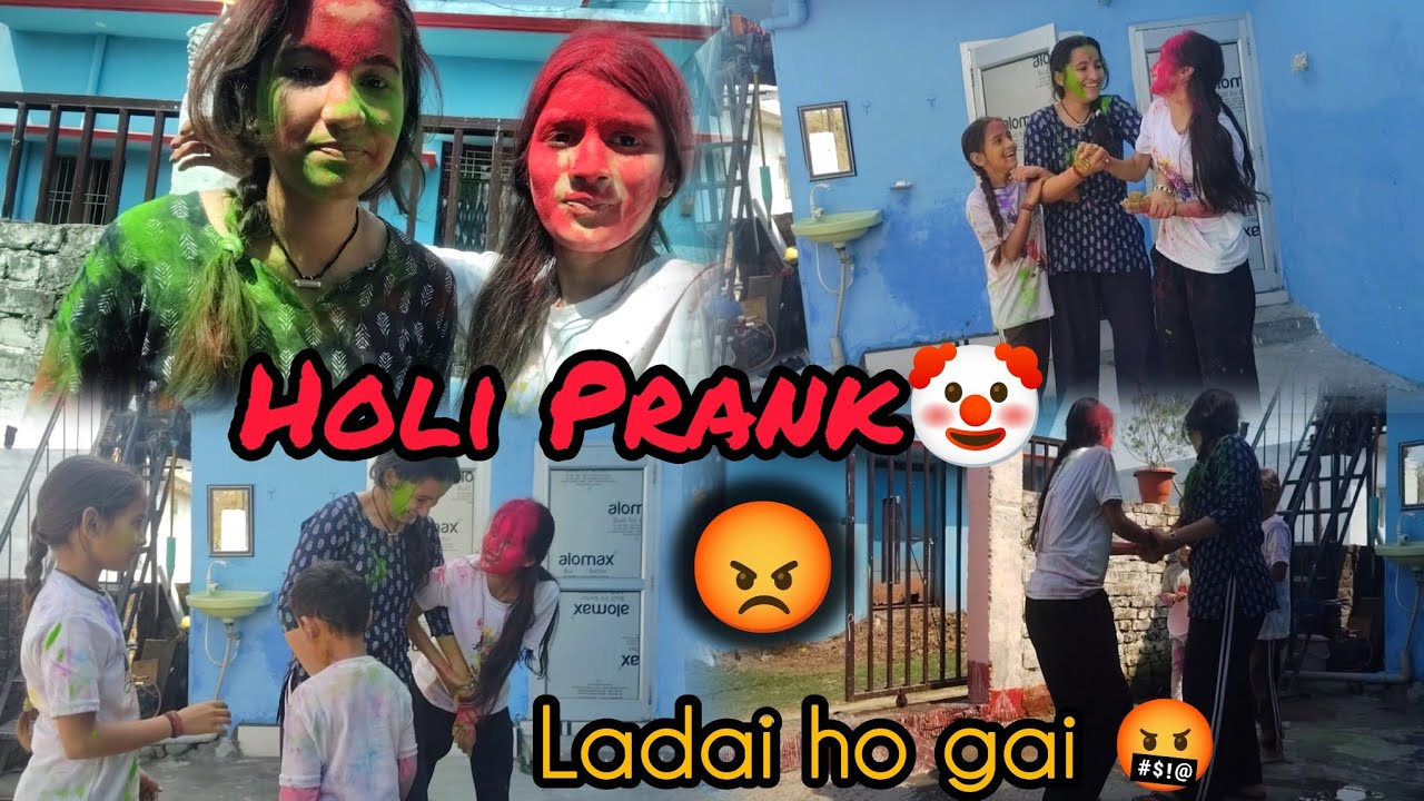 Holi Prank Khud par Pada Bhari 😡| holi special vlog | himanshipunethavlogs💜❤ 💚💛