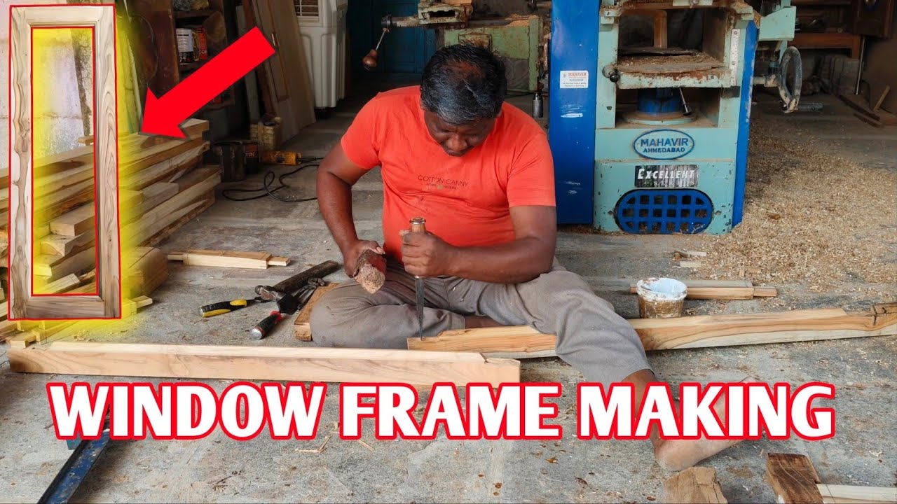 How to make house window frame with Teak wood