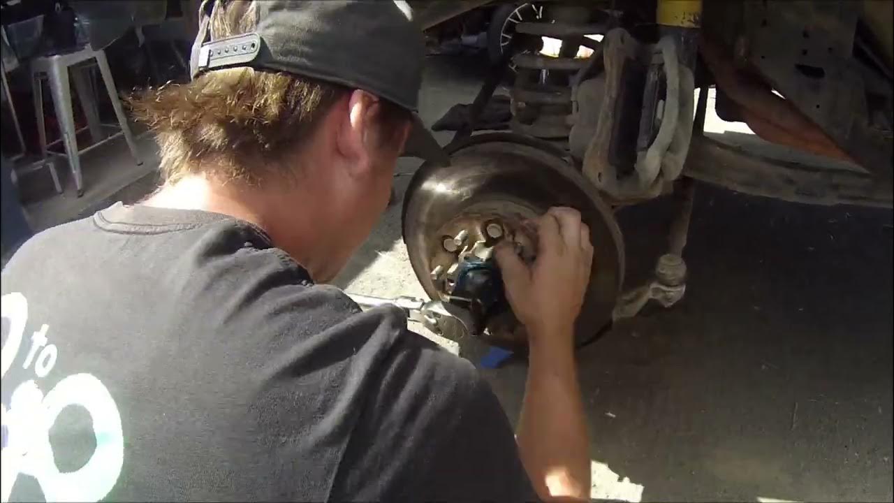 nissan patrol gu replacing the front wheel bearings YouTube