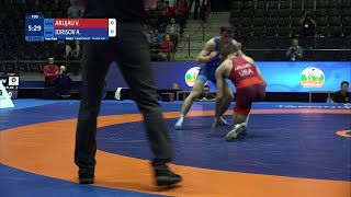 1/2 FS - 57 kg: V. ARUJAU (USA) v. A. IDRISOV (RUS)