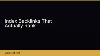 Index Backlinks That Actually Rank