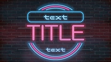 Neon Light Animated PowerPoint Title Slide Template (Free Download)