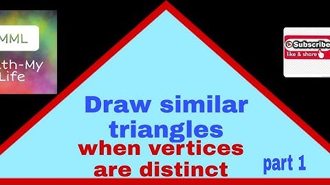 Construction of similar triangles when vertices are distinct MATH-MYLIFEDevyani