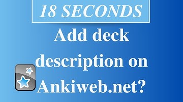 Is it possible to Add a deck description on Ankiweb.net?