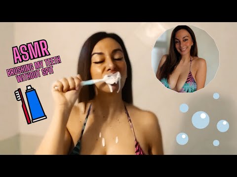 ASMR CHALLENGE - BRUSHING TEETH WITHOUT SPIT - FOAM - TOOTHPASTE