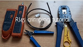 rj45 crimping tutorial - cat5e color code - wire tracker (step by step)