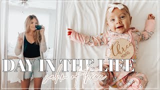 REAL DAY IN THE LIFE WITH A 3 MONTH OLD BABY 2022 | Stay At Home Mom of 3 | Whitney Pea