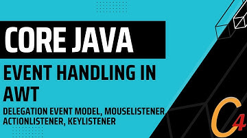 037 Event Handling in AWT: Delegation Event Model, MouseListener, ActionListener, KeyListener