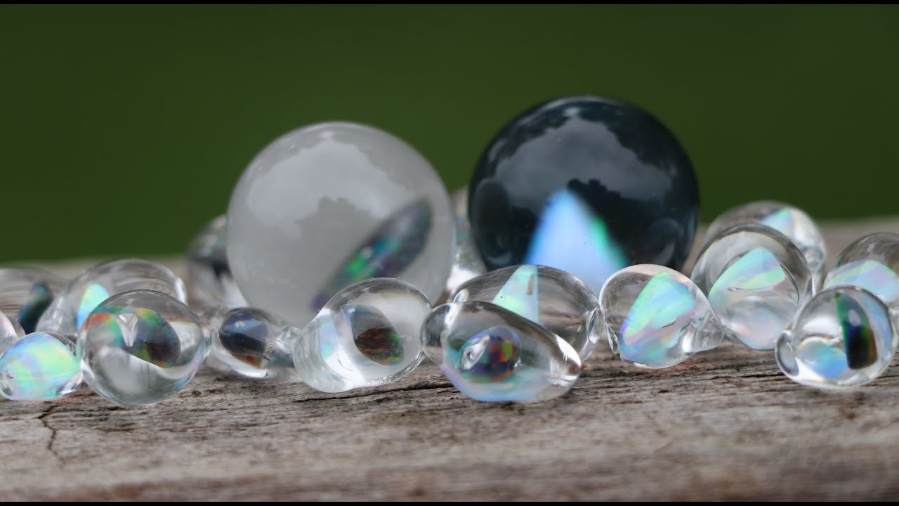 Opals Encased in Borosilicate Glass